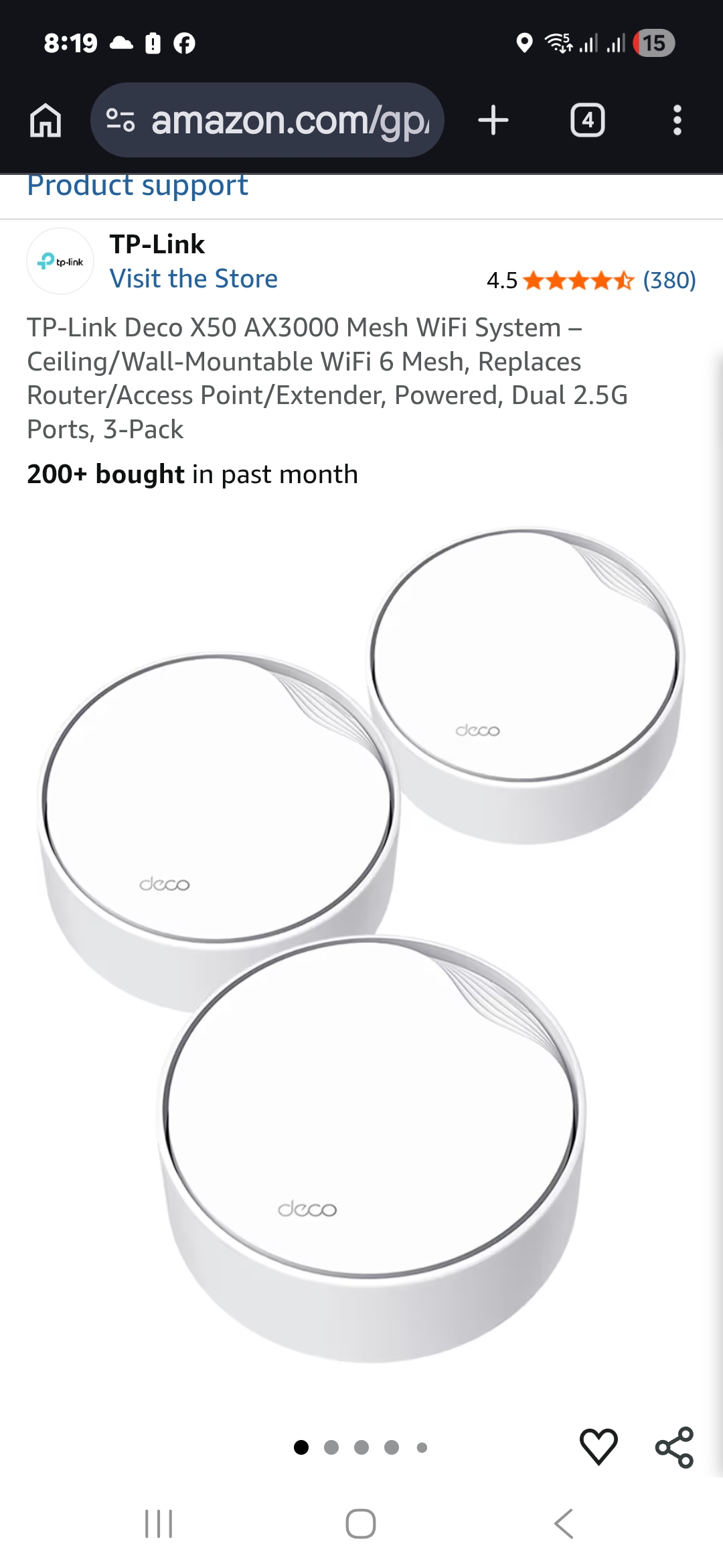TP-Link mesh Wi-Fi system installed in family home