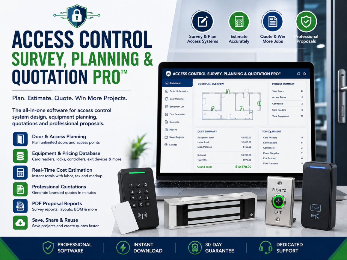Access Control Survey, Planning & Quotation Pro