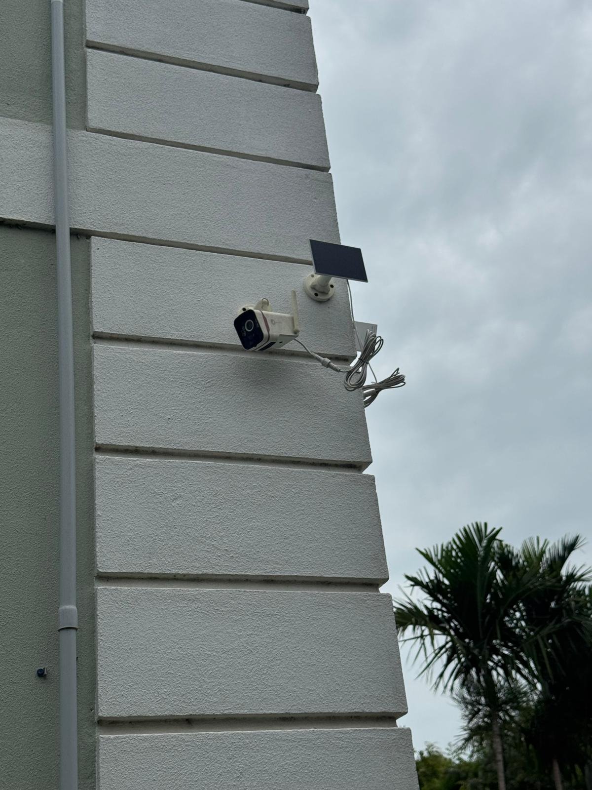 Solar-powered CCTV camera placement