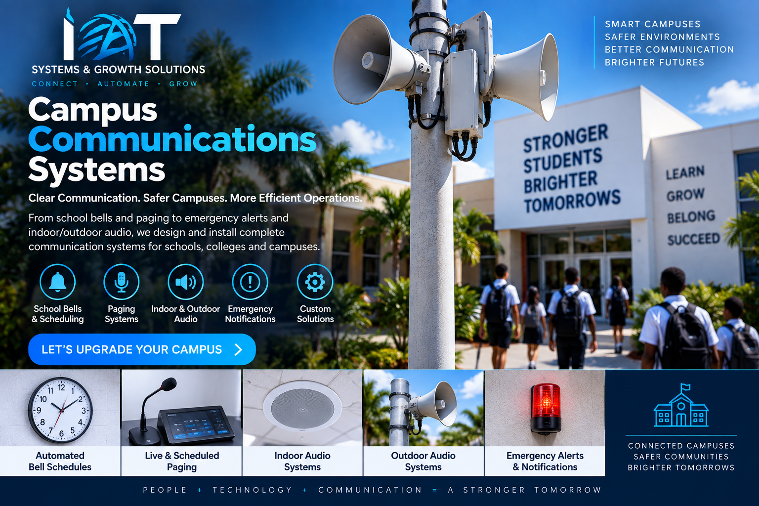 Campus PA horn and paging system in Nassau