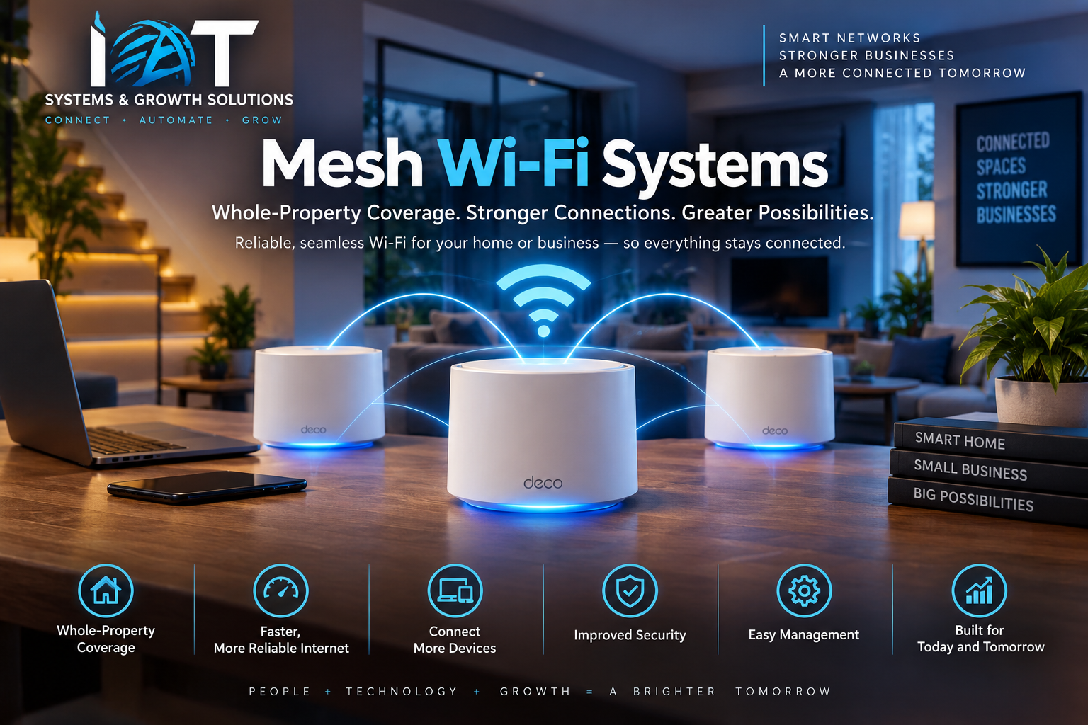 Eero mesh Wi-Fi system installed in Nassau