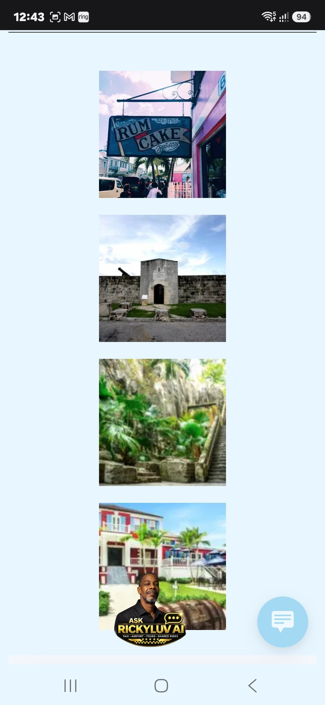 Rickyluv Bahamas Taxi and Tour website screenshot 5