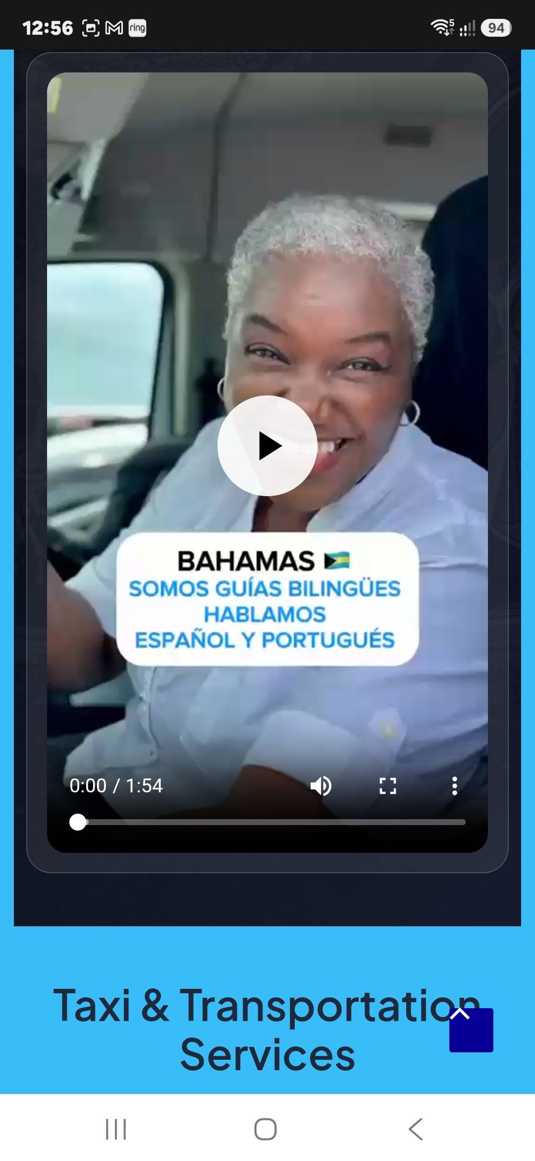 Bahamas Bilingual Tours website screenshot 3