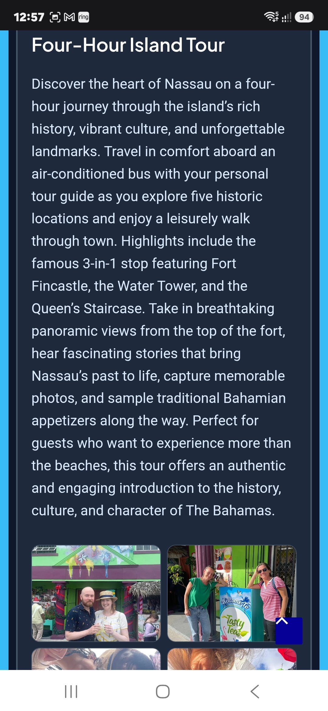 Bahamas Bilingual Tours website screenshot 8