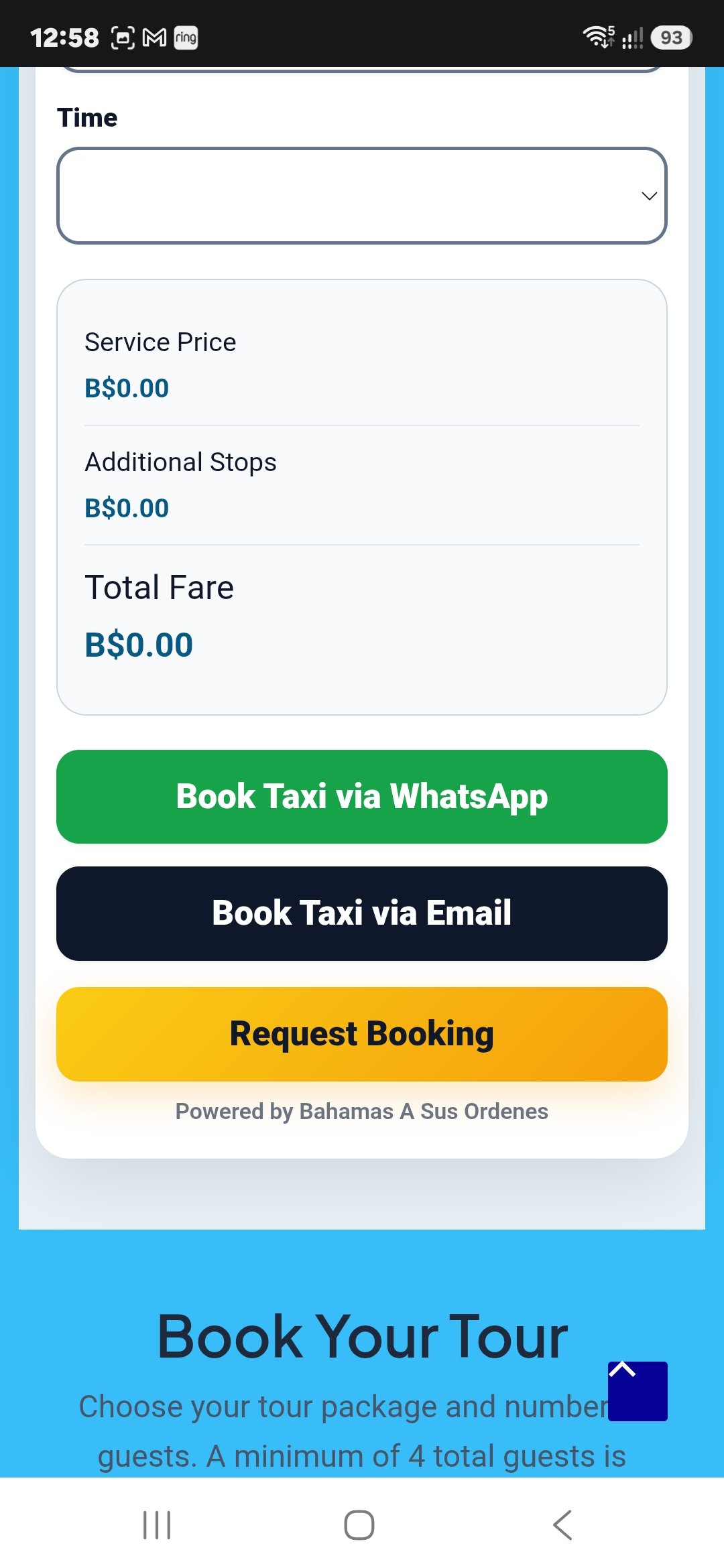 Bahamas Bilingual Tours website screenshot 12