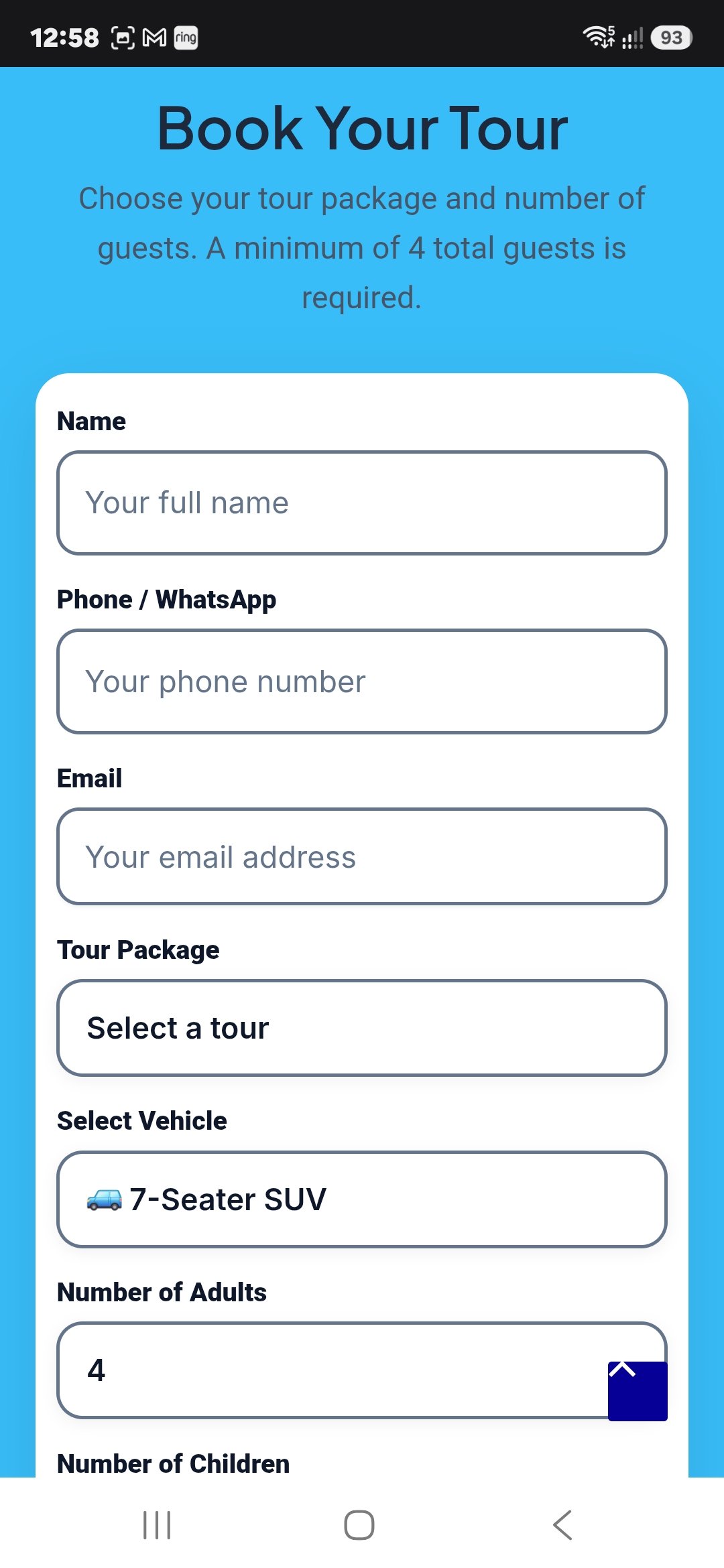Bahamas Bilingual Tours website screenshot 13
