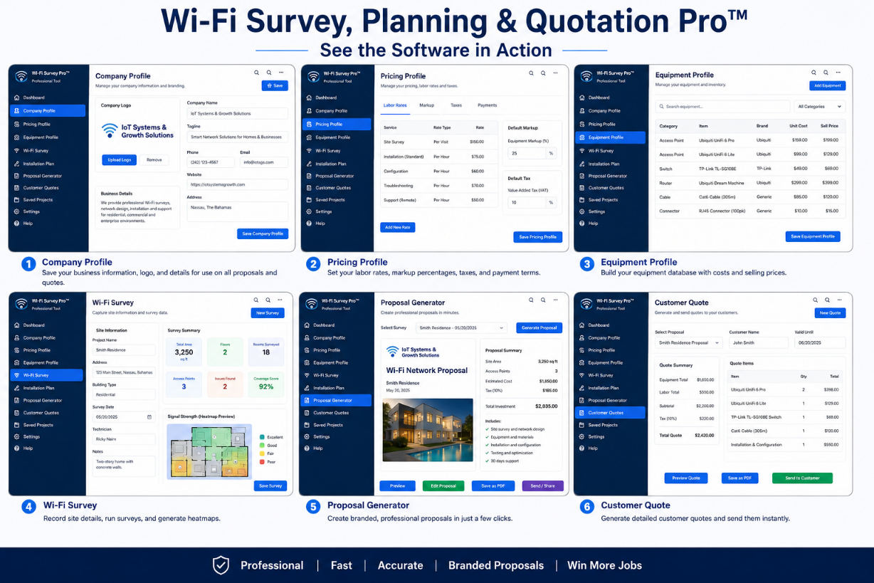 Wi-Fi Survey, Planning & Quotation Pro Software Preview